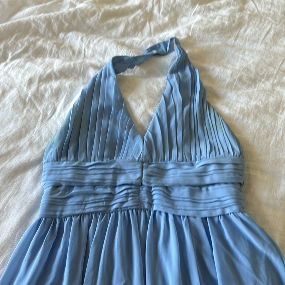 Light blue tfnc halter maxi dress